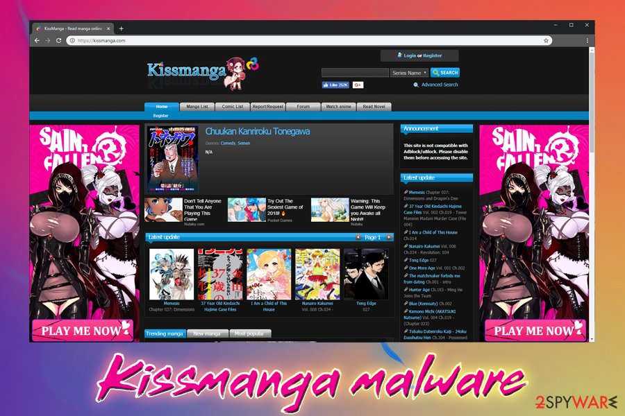 Kissmanga malware