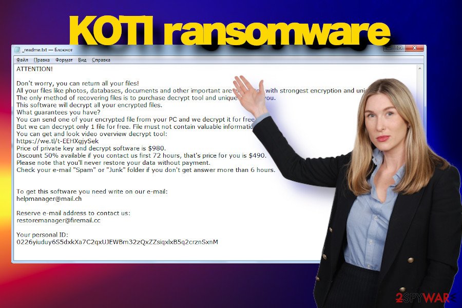 Koti ransom note example