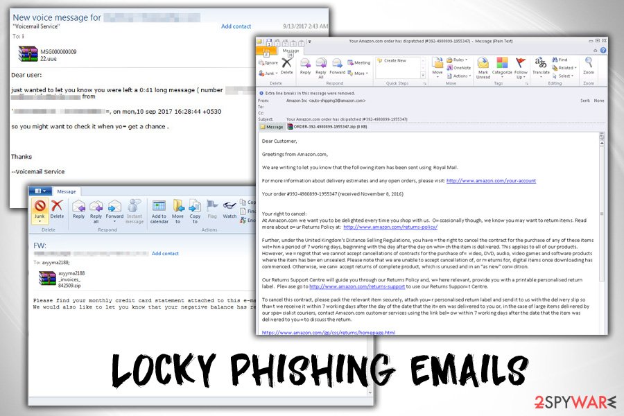 Locky phishing emails