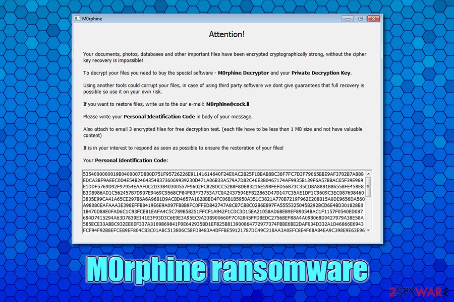 M0rphine ransomware