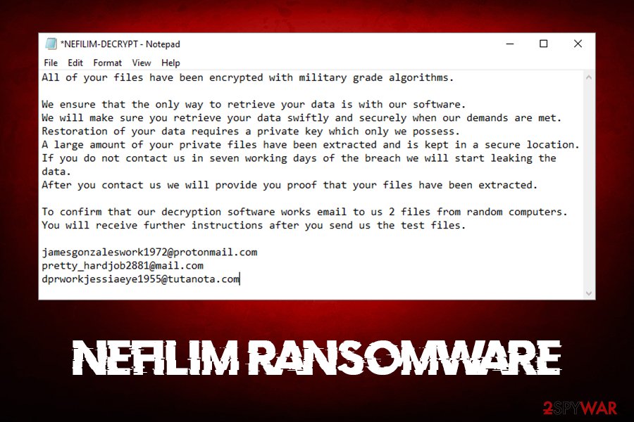 Nefilim ransomware