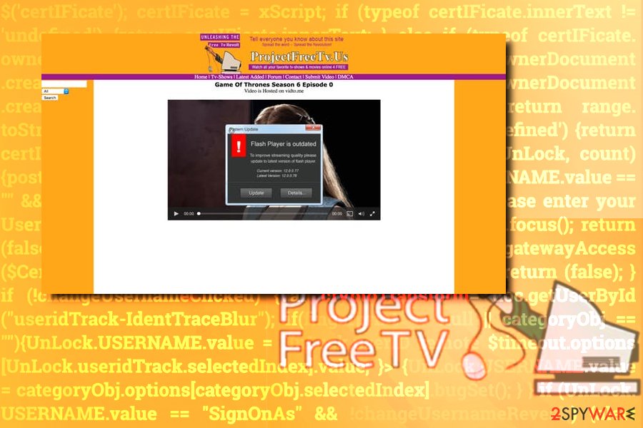 Project Free TV redirects