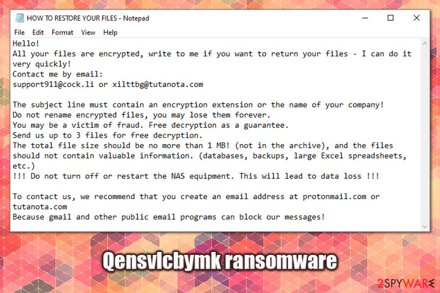 Qensvlcbymk ransomware