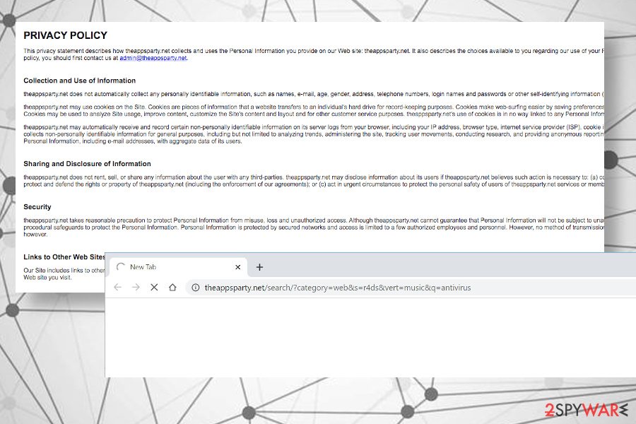 Theappsparty.net hijack