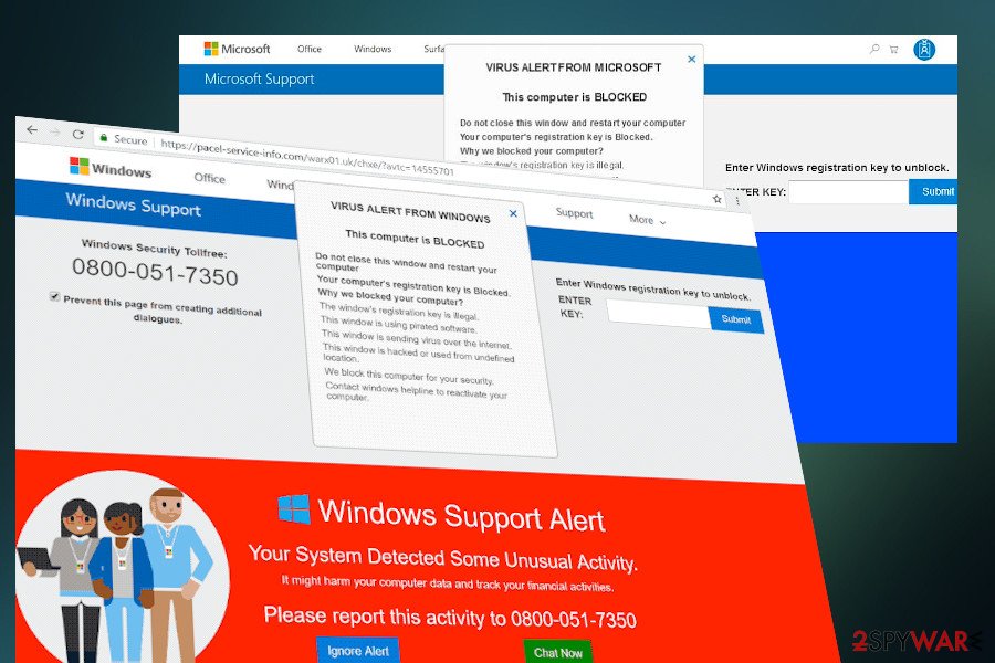 Windows Support Alert popup