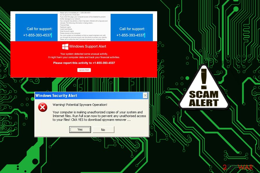 Windows Support Alert pop-up virus