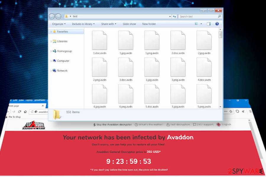 Avaddon ransomware files