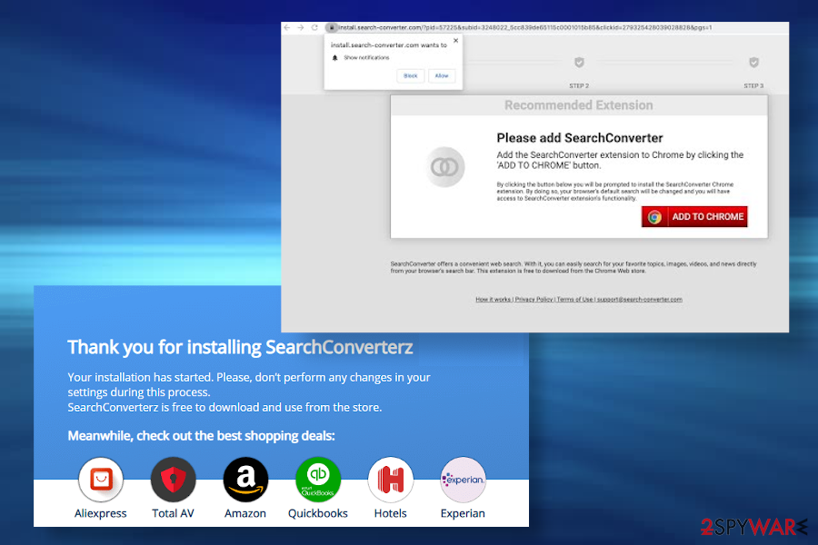SearchConverterz malware downloads