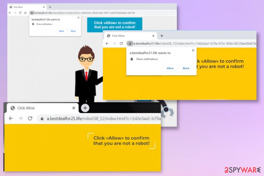 Bestdealfor21.life adware
