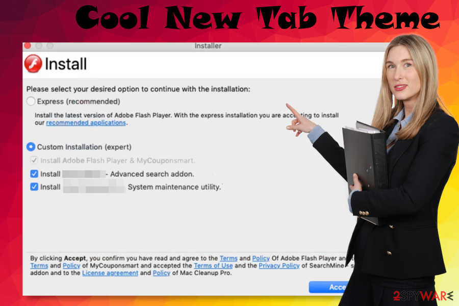 Cool New Tab Theme malware