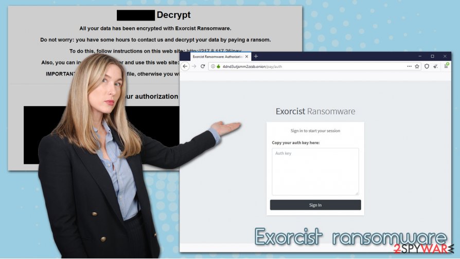 Exorcist ransomware virus