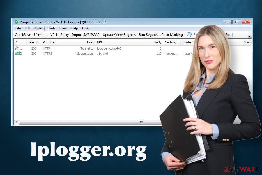 Iplogger.org trojan related URL