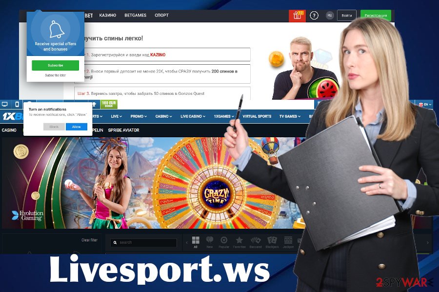 Livesport.ws popups