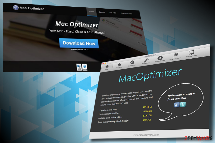 Mac Optimizer virus example