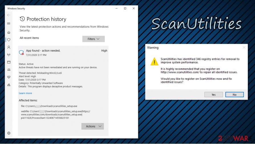 ScanUtilities detection