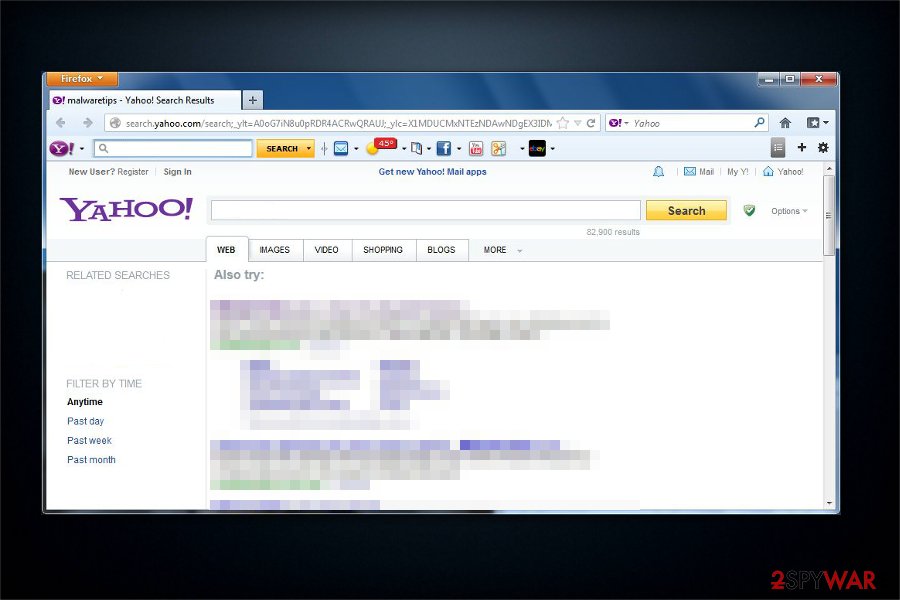 Yahoo Search virus picture