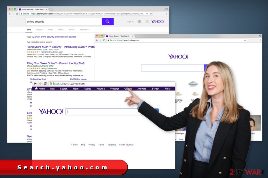 Yahoo Search virus with security expert